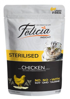 Felicia Sterilised Tavuklu Yaş 85 gr Kedi Maması kullananlar yorumlar
